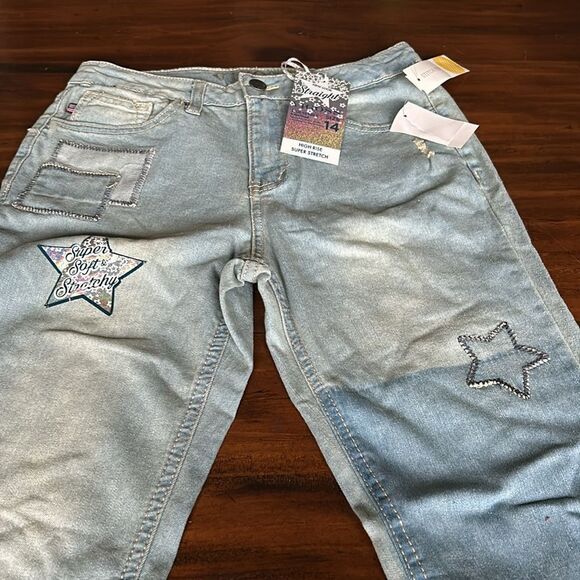 Vigoss Girls Blue, Skinny Jeans Size 14 Adjustable Waistband Stitch Fix NWT - Picture 13 of 16